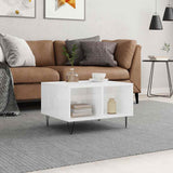 Coffee Table High Gloss White 60x50x36.5 cm Engineered Wood 830542