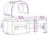 Bed with Tunnel 4 pcs White and Black Engineered Wood 3423574