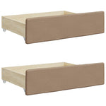 ZNTS Bed Drawers 2 pcs Cappuccino Engineered Wood and Faux Leather 833925