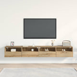 TV Wall Cabinet Wall-mounted 2 pcs Artisan oak 100 x 30 x 30 cm 862191