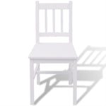Five Piece Dining Set Pinewood White 242957