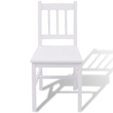 Five Piece Dining Set Pinewood White 242957