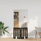 Folding Pet Fence 2 pcs Black Oak 100.5 x 38 x 70 cm 8005955