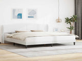 Bed Frame with Headboard White 180 x 200 cm Faux Leather 42027873