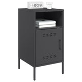 Bedside Cabinet Black 36x39x68 cm Steel 843066