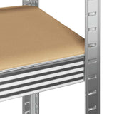 5-Layer Storage Shelves 4 pcs Silver Steel&Engineered Wood 3307591