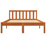 Bed Frame without Mattress Wax Brown 140x200 cm Solid Wood Pine 844809