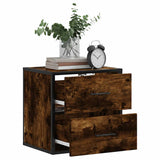 ZNTS Wall-mounted Bedside Cabinets 2 pcs Smoked Oak 40x31x39.5 cm 848729