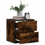 ZNTS Wall-mounted Bedside Cabinet Smoked Oak 40x31x39.5 cm 848728