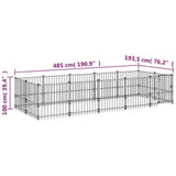 Outdoor Dog Kennel Steel 9.38 m 3124601