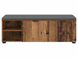 Hall Bench Old Wood 100 x 38 x 46 cm Engineered Wood and Fabric 891518