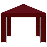 Gazebo 4 x 3 m Burgundy Polyester and Steel 190 gsm 900383