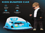 360&deg Rotation Kids Bumper Car, 12V Waltz Car with Remote Control, Dual Joystick, Music,s, T3398P422382