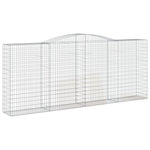 Arched Gabion Baskets 10 pcs 400x50x160/180 cm Galvanised Iron 3147043
