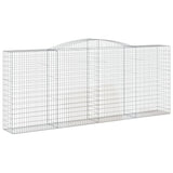 Arched Gabion Baskets 10 pcs 400x50x160/180 cm Galvanised Iron 3147043