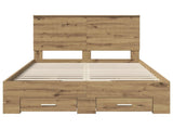 Bed Frame with Drawer Artisan Oak 120 x 200 cm Engineered Wood 3411331