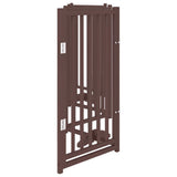 Dog Gate with Door Foldable 6 Panels Brown Oak 300 cm Solid Wood Fir 352295