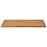 Table Top Rectangular Solid Teak Wood Natural 42033168