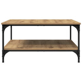 Coffee Table Artisan oak 80 x 80 x 40 cm Engineered Wood 883498