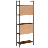Bookshelf 5-Tier Smoked Oak 60.5x24x166.5 cm Engineered Wood 838865