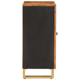 Side Cabinet Brown and Black 60x33.5x75 cm Solid Wood Mango 356785