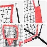 Baseball Practice Net Black 214.5 x 89.5 x 181 cm Polyester 42012856