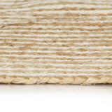 ZNTS Handmade Rug Jute with Spiral Design White 150 cm 133718