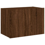 TV Wall Cabinet with LED Lights Brown Oak 60x35x41 cm 837314