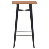 3 Piece Bar Set Steel Brown Black 276847