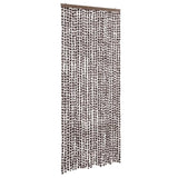 Fly Curtain Brown and White 100x200 cm Chenille 377393