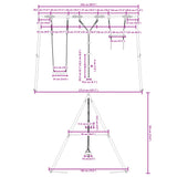 Outdoor Swing Set with Swing, Trapeze, Ladder 3283594