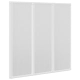 Shower Bath Screen Wall 141 x 132 cm 3 Panels Foldable 140785