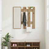 Wall-Mounted Coat Rack Artisan Oak 100 x 10 x 100 cm 874514