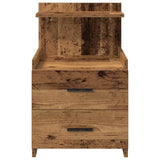 Bedside Cabinets 2 pcs with 2 Drawers Old Wood 40x36.5x62 cm 858647
