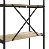 Bookshelf 4-Tier 80 x 30 x 146 cm Engineered wood Sonoma Oak 879894