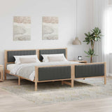 Bed frame Brown and dark grey 200 x 200 cm Solid pine wood 3394299