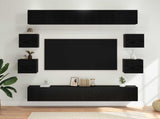 TV Cabinet Set 10 pcs 180 x 30 x 30 cm Black Oak 3438614