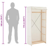 248192 Wardrobe White 79x40x170 cm Fabric
