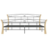Bed Frame without Mattress Black Metal 200x200 cm 324889