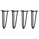 Hairpin Legs for Coffee Table 4 pcs Black 30 cm Solid Steel 4012436