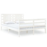Bed Frame without Mattress White 120x190 cm Small Double Solid Wood Pine 3104254