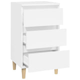 Bedside Cabinet White 40x35x70 cm Engineered Wood 819660
