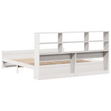 Bookcase Bed without Mattress White 180x200 cm Super King Solid Wood Pine 3322478