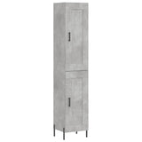 Highboard Concrete Grey 34.5x34x180 cm Engineered Wood 3200461