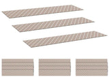 Stair Mats 15 pcs 76 x 20 cm Grey and White Polyester 42054630