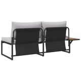 Garden Sofa with Cushion Brown 200.5 x 70 x 85.5cm Metal 42007550