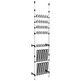 Telescopic Shoe Rack with Rods Aluminium 321109