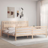 Bed Frame without Mattress 200x200 cm Solid Wood 3194331