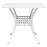 Garden Table Set 3 pcs White Cast Aluminium 3334734