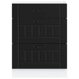 Kitchen Base Cabinet "Lucca" Black Engineered Wood 854270